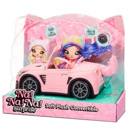 Mga Convertible de Peluche Na! Na! Na! Surprise 572411 Coche de Muñecas Suave Rosa con Detalles de Gatito