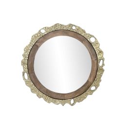 Espejo de pared DKD Home Decor Marrón Dorado 78,5 x 2,5 x 78,5 cm