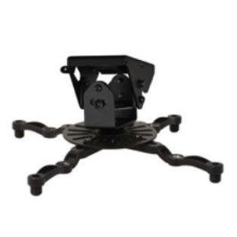 B-Tech Universal Heavy Duty Projector Ceiling Mount with Micro-Adjustment, 25kg max, Black