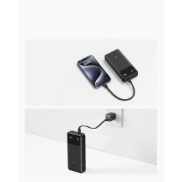 Anker A1384G11 PowerBank 20.000 mAh 30W Power Delivery 1x USB-A 2x USB-C con Cable USB-C negro
