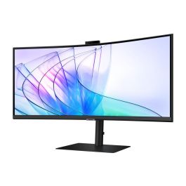 Samsung S65VC Monitor Curvo para PC 34" UltraWide QHD 3440x1440 100Hz 5ms USB-C 90W FreeSync Altavoces KVM Negro