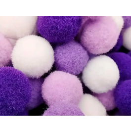 Liderpapel Pompones 1,5 cm Tonalidades Violeta Bolsa 80 Unidades Manualidades y Decoración