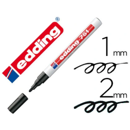 Edding Marcador Permanente 751 Tinta Opaca Brillante Negro Set 10 Unidades (Set de 10) Precio: 29.49999965. SKU: S8421338
