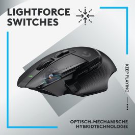 Logitech G G502 X LIGHTSPEED Ratón Gaming Inalámbrico Óptico 25600 DPI Negro con 13 Botones Programables
