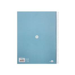 Antartik Cuaderno espiral A4 micro dots tapa forrada 80 hojas 90 gr rayado puntos celeste