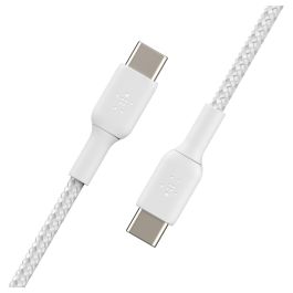 Belkin CAB004BT1MWH2PK Cable USB-C a USB-C 2.0 Trenzado 1m Blanco Doble Pack