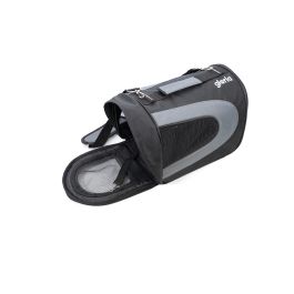 Gloria Bolso Plegable Gloss Negro M para Perros Pequeños Medianos, Ligero, Resistente, 46x26x27cm, Poliéster, hasta 5kg