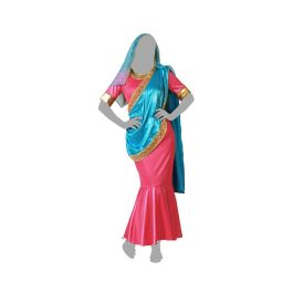 Disfraz Hindú Asiático Rosa Mujer Adulto XS-S Vestido Veló