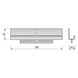 Tirador Para Embutir Jey Efecto Inox Largo Long. 147 Mm. Viefe Tirador Para Embutir Jey Efecto Inox Largo Long. 147 Mm. Viefe