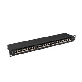 Lanberg PPSA-1024-B Patch Panel 24 Puertos Cat6a F/UTP Negro Montaje en Bastidor