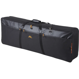 TOBAGO Funda Teclado Negro Poliéster 600D Nylon 300D Acolchado 20mm 1230x350x130mm con Correa y Bolsillo para Accesorios