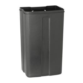 Kitchen Move GREENWICH Cubo de basura de cocina rectangular con pedal 40L, acero inoxidable cepillado, incluye cubo interior