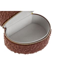DKD Home Decor Joyero Glam Burdeos Poliester 9 x 6.5 x 13 cm (4 Unidades)