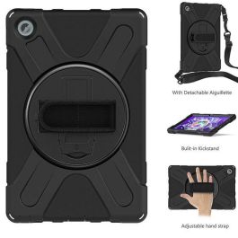 eSTUFF TB-125F/TB-128F Funda Defender a Prueba de Golpes para Lenovo TAB M10 Plus Gen 3 10.6 2022 - Negra con Correa de Mano y Hombro