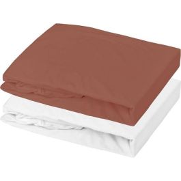 Lote de 1 protector de colchón + 1 sábana bajera - P'TIT DODO - 70 x 140 cm - Blanco / Terracota Precio: 31.50000018. SKU: B13QC58N7B