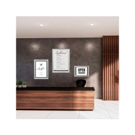 Archivo 2000 Expositor Mural Snap Frame DIN A4 Vertical/Horizontal 10x240x330 mm Plata