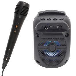 Be Mix Altavoz Con Micrófono Karaoke 5W Bluetooth, Luminoso con Cambio de Color, Lector Micro SD y USB