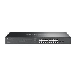 TP-LINK JetStream? 18-Port Gigabit Smart Switch with 16-Port PoE+ PORT: 16× Gigabit RJ45 Ports, 2× Gigabit SFP Slots SPEC: 802.3at/af, 150 W PoE Powe Precio: 255.50000025. SKU: B1DX76NRP2