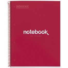 Bloc Miquelrius Emotions Notebook 1 Micro.Tapa Extra A4 80H 90G Cuadric.5X5 Rojo 5 unidades
