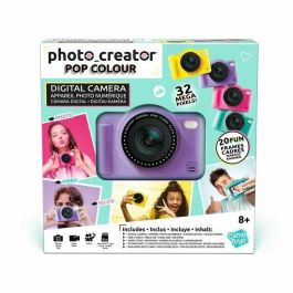Canal Toys CTCLK041 Cámara Digital Morada Estilo Pop para Crear Fotos con Tarjeta SD de 32GB Incluida