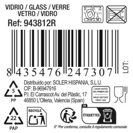 La Mediterranea Bol Andra, 13 cm diámetro, 5 cm alto, 375 ml capacidad (24 Unidades)