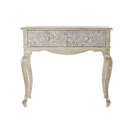 DKD Home Decor Consola Indio Natural Blanco Mango 91 x 42 x 81 cm