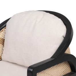 Sillón Natural-Negro Ratán/Madera Salón 58 X 60 X 77 cm