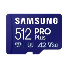 Samsung MB-MD512SA/EU Tarjeta de Memoria microSD PRO Plus 512GB 2023 UHS-I U3 V30 A2 180MB/s lectura 130MB/s escritura
