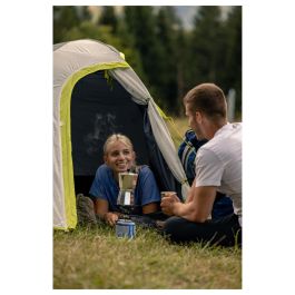 Coleman Darwin 2 Aktiv Zelt - Tienda de Campaña de Cúpula para 2 Personas, 3.2 m², para Excursión con Mochila, 2.8 kg, Color Verde/Gris