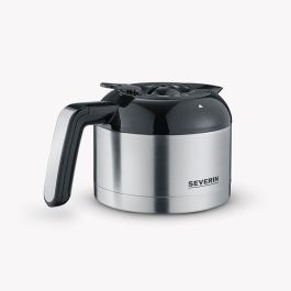 Severin KA 4814 Cafetera de filtro con molinillo integrado, para grano o molido, 8 tazas, 1000W, Negro/Acero Inox.