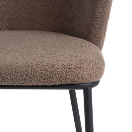 Silla Marrón Tejido-Metal Salón 58 X 52 X 77 cm