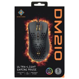 Deltaco Gaming GAM-108 Ratón Gaming RGB, Óptico, 6400 DPI, 7 Botones, Cable USB 1.8m, Negro