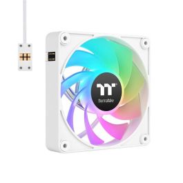 Thermaltake CL-F194-PL12SW-A Ventilador de Refrigeración PC 12cm Hidráulico Blanco - Pack de 3 para Carcasa de Ordenador