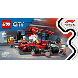 Lego Juego de Construcción City Fórmula 1 Parada en Boxes con Equipo de Mecánicos y Coche Ferrari para Niños +6 Años