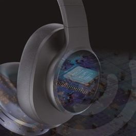 Elbe ABT-B26-N Auricular de Diadema Bluetooth Plegable Negro/Rojo con Micrófono y Aux-in