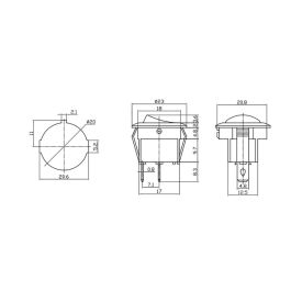 Edm Interruptor de balancin 6,5A 250V Negro Polipropileno