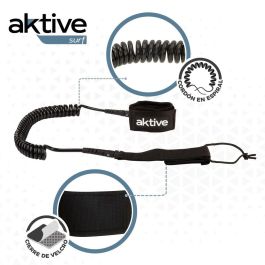 Leash Aktive Negro 20 cm Espiral Paddle Surf