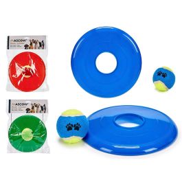 Disco con Pelota para Mascota Mascow - Azul, Rojo, Verde 20.5x7x20.5 cm (24 Unidades) Precio: 37.50000056. SKU: S3603784