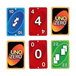 Mattel Games Jhh48 Juego de Cartas UNO Zero para Niños y Adultos, Noches en Familia, Fiestas, Viajes +7 Años