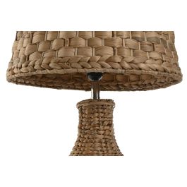 DKD Home Decor Lámpara Sobremesa Balines Fibra Metal Natural 38 x 66 x 38 cm