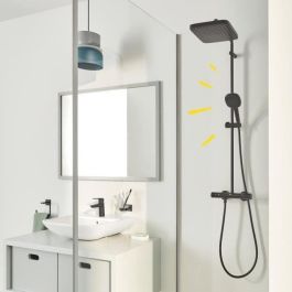 Columna de ducha con mezclador termostático - Ahorro de agua - GROHE Vitalio Comfort 250 - Negro mate - 266962431