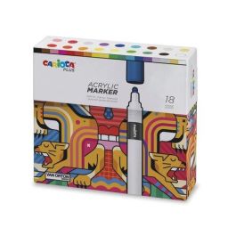 Carioca Rotulador Acrílico Colores Surtidos - Tinta Súper Pigmentada, Punta 2 mm, Caja 18 Ud Precio: 19.68999967. SKU: B14LQYVDKD