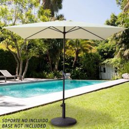 Sombrilla Aktive 270 x 259 x 270 cm Acero Aluminio Crema Sombrilla Aktive 270 x 259 x 270 cm Acero Aluminio Crema