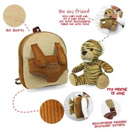 PERLETTI Mochila con Peluche Tigre Joe 26cm