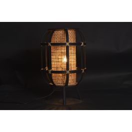 DKD Home Decor Lámpara Sobremesa Colonial Marrón Negro 31 x 51 x 31 cm