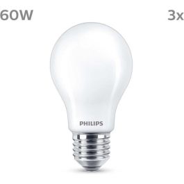 Bombilla LED - PHILIPS - Clásica - 60 W - A60 E27 - Blanco cálido - No regulable x 3 Precio: 21.6900002. SKU: B1E7ASDQQX