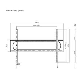 Soporte TV TM Electron 60"-120" 120 kg