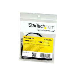 Cable Audio Jack (3,5 mm) a 2 RCA Startech MUFMRCA Negro 0,15 m