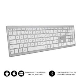 SUBBLIM Teclado Completo delgado inalámbrico Bluetooth Pure Extended Silver