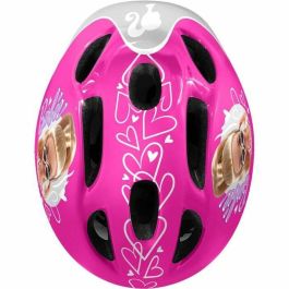 Stamp Casco Infantil Barbie Talla S Ajustable para Bicicleta, Patinete y Patines con Sistema de Ruedas y Correa de Barbilla